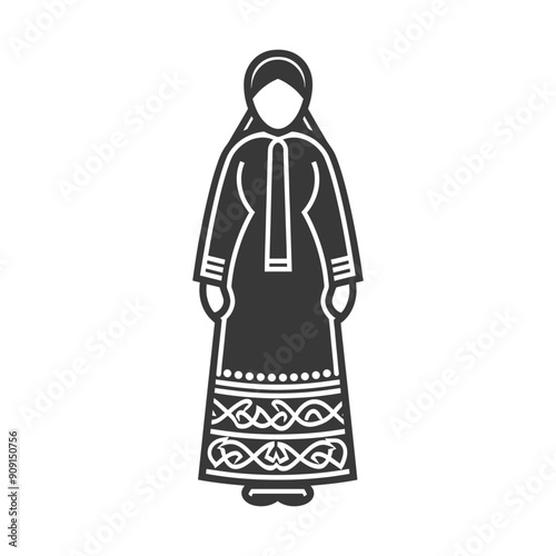 Woman Wearing Traditional Islamic Clothing