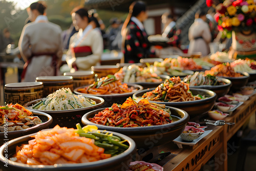 Chuseok festival full of colors and food in Korea photo