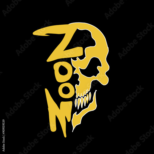 Image skulls and text effect vector