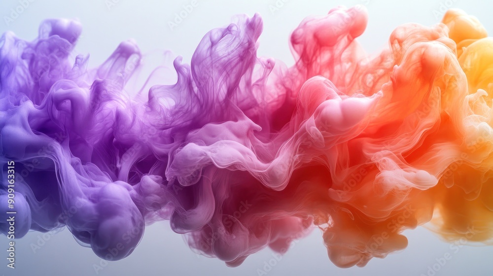 Dynamic swirls of purple, pink, and orange blend seamlessly in midair Dynamic swirls of purple, pink, and orange blend seamlessly in midair