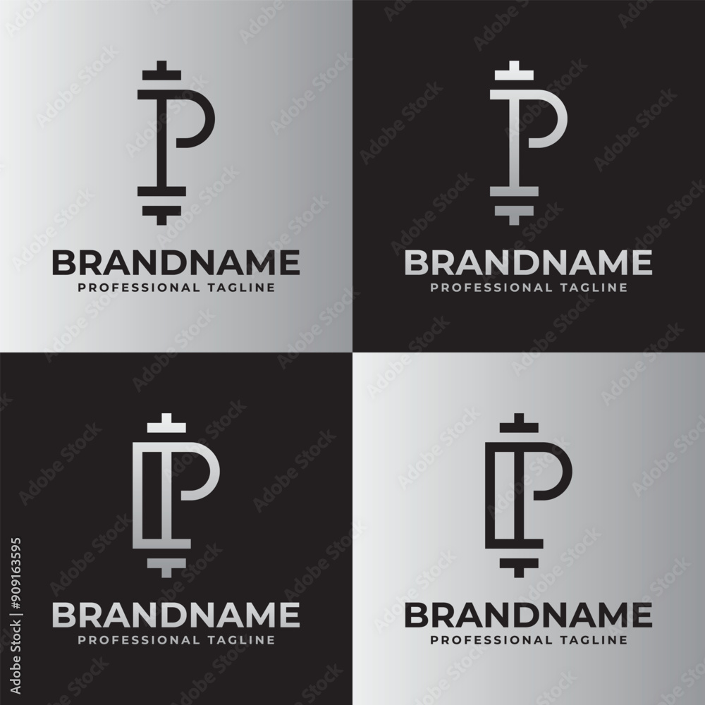 Letter P Gym Logo, Perfect for Fitness and Gym Brands Letter P Gym Logo, Perfect for Fitness and Gym Brands