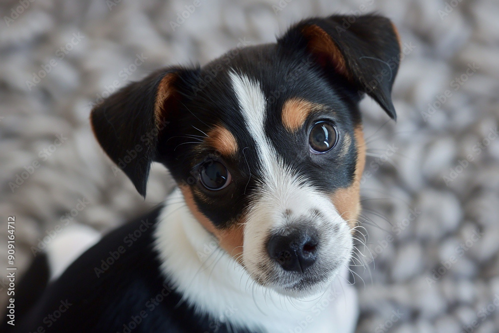 Puppy Jack Russell Terrier Sitting with head tilted to the side Puppy Jack Russell Terrier Sitting with head tilted to the side