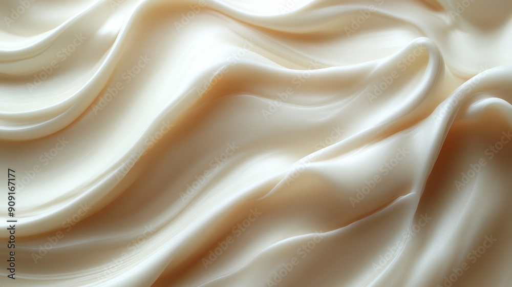 Creamy satin fabric with gentle folds and soft texture, abstract background. Elegance and luxury concept Creamy satin fabric with gentle folds and soft texture, abstract background. Elegance and luxury concept
