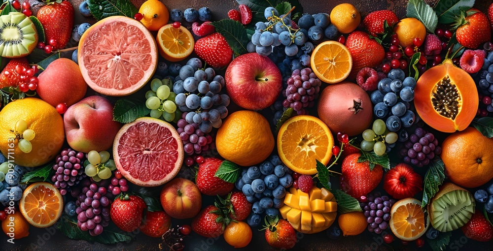 a group of different fruits.
a group of different fruits.