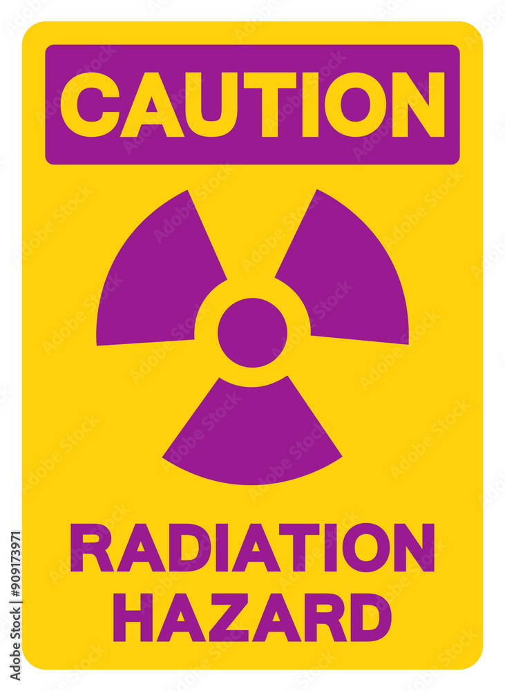 Caution Radiation Hazard Symbol Sign, Vector Illustration, Isolated On White Background Label .EPS10 Caution Radiation Hazard Symbol Sign, Vector Illustration, Isolated On White Background Label .EPS10