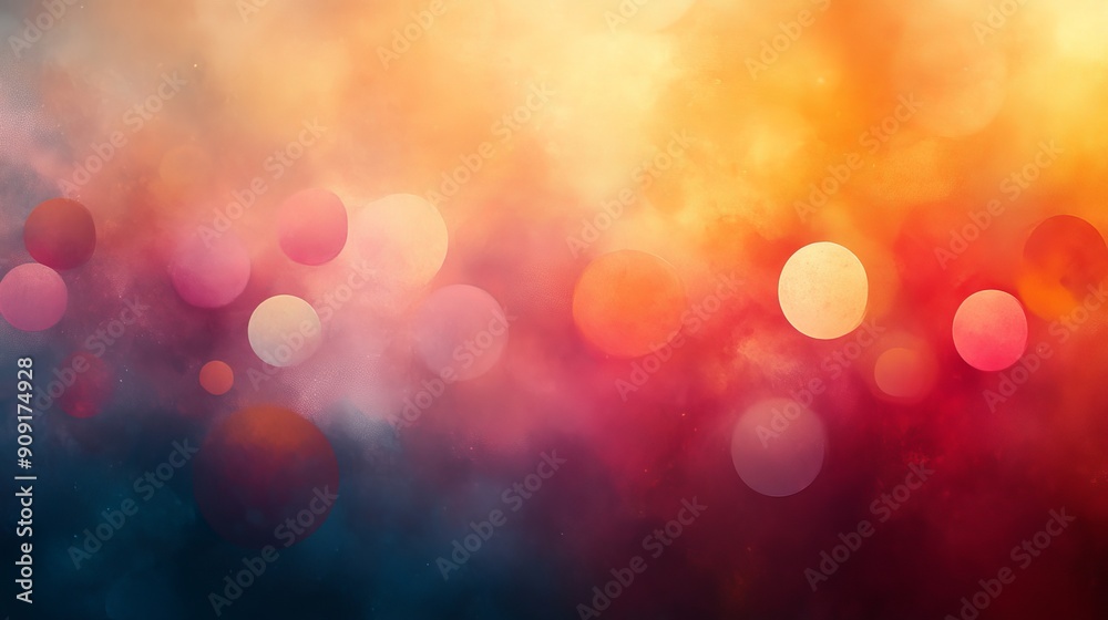 Colorful abstract bokeh background with warm hues and circular light spots, abstract concept Colorful abstract bokeh background with warm hues and circular light spots, abstract concept