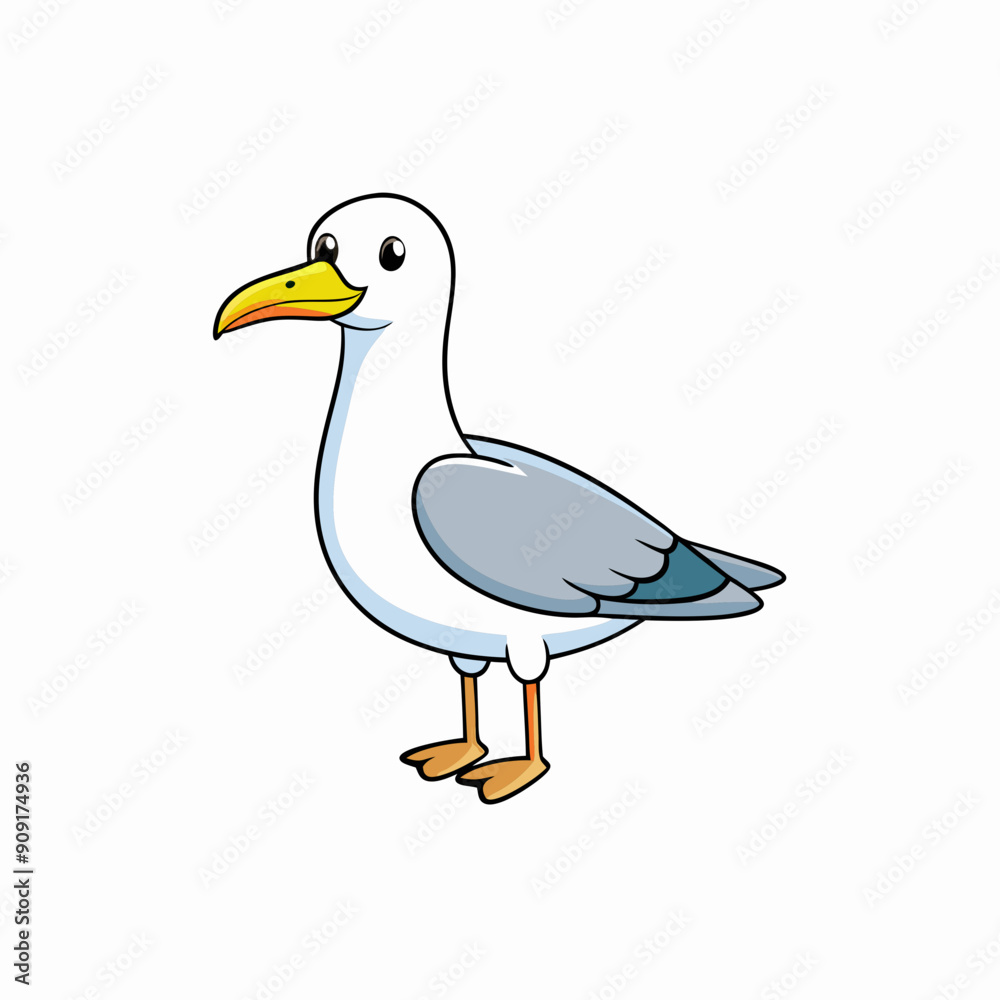 Seagull Clip Art on White Background Seagull Clip Art on White Background
