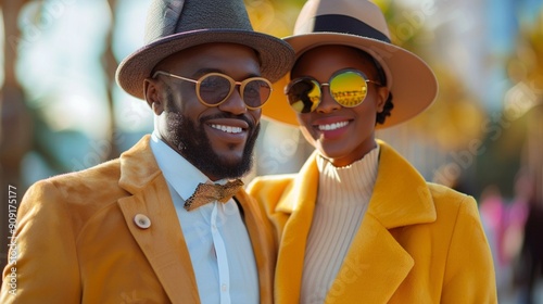 Stylish Couple Enjoying a Day Out photo