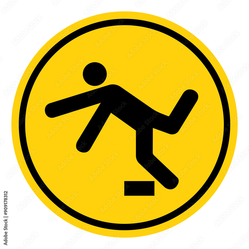 Tripping Hazard Symbol Sign, Vector Illustration, Isolate On White Background Label .EPS10 Tripping Hazard Symbol Sign, Vector Illustration, Isolate On White Background Label .EPS10