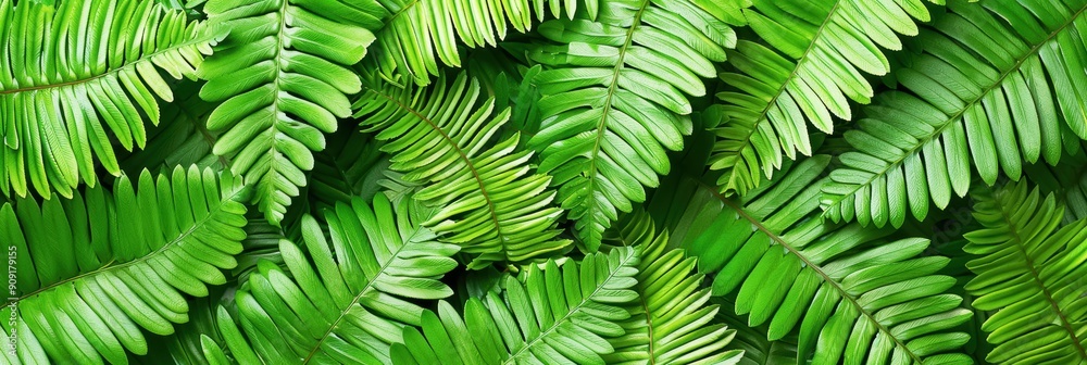 Close-up of vibrant green tropical fern leaves creating a lush, natural background. Perfect for nature, botany, and greenery themes. Close-up of vibrant green tropical fern leaves creating a lush, natural background. Perfect for nature, botany, and greenery themes.