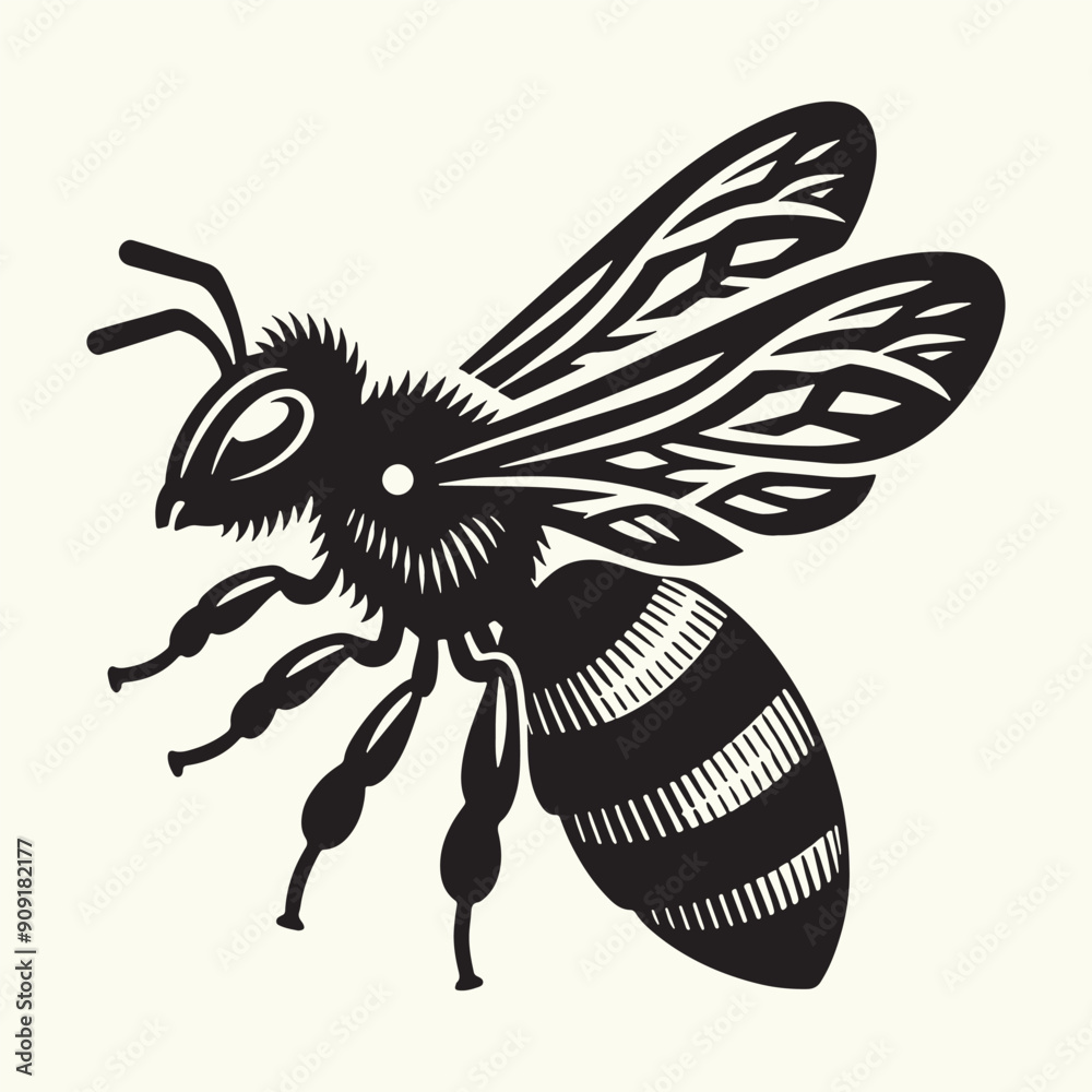 Honey Bee Silhouette Vector Illustration Design Honey Bee Silhouette Vector Illustration Design