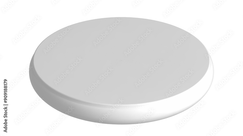 Cylinder or plate white pedestal podiums and step on transparent background Cylinder or plate white pedestal podiums and step on transparent background