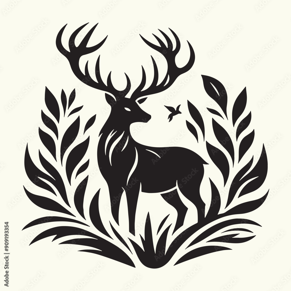 Deer Animal Silhouette Vector Illustration Design Deer Animal Silhouette Vector Illustration Design