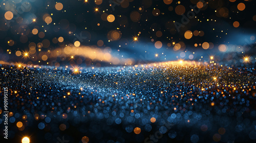 Background with glitter and elytra close-up photo