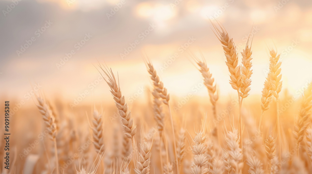 Golden wheat field under a soft sunset sky, capturing the beauty of nature's harvest and serenity in rural landscapes. Golden wheat field under a soft sunset sky, capturing the beauty of nature's harvest and serenity in rural landscapes.