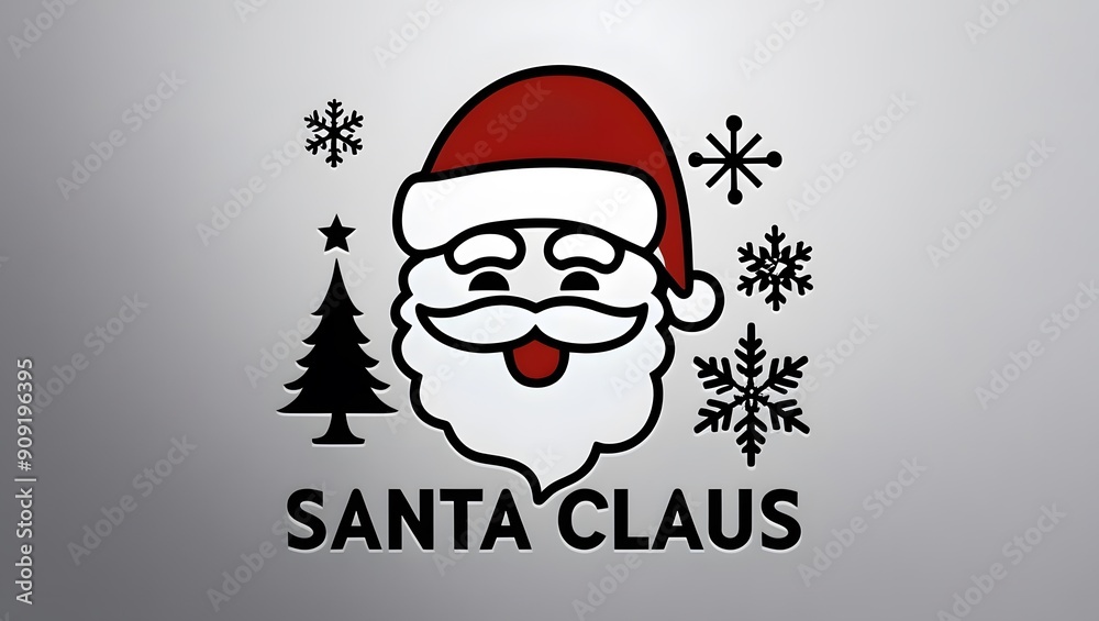 Santa Claus Christmas logo. Santa Claus Christmas logo.
