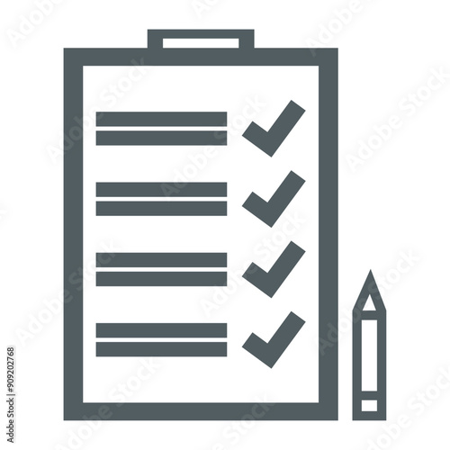 clipboard with mark
