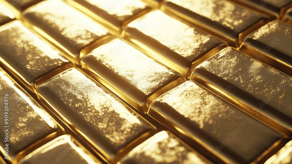 close up of gold bars close up of gold bars