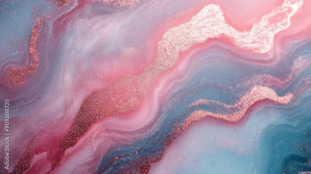 Naklejka premium Abstract marble texture in pastel soft color with glitter sparkles with shimmering glitter details. Marble stone flat top view backgrounds