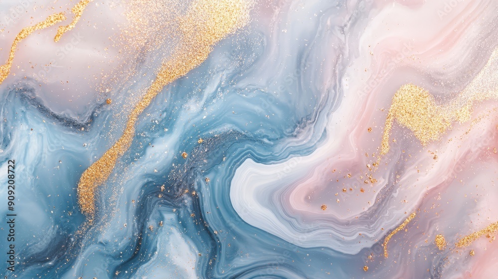Obraz premium Abstract marble texture in pastel soft color with glitter sparkles with shimmering glitter details. Marble stone flat top view backgrounds