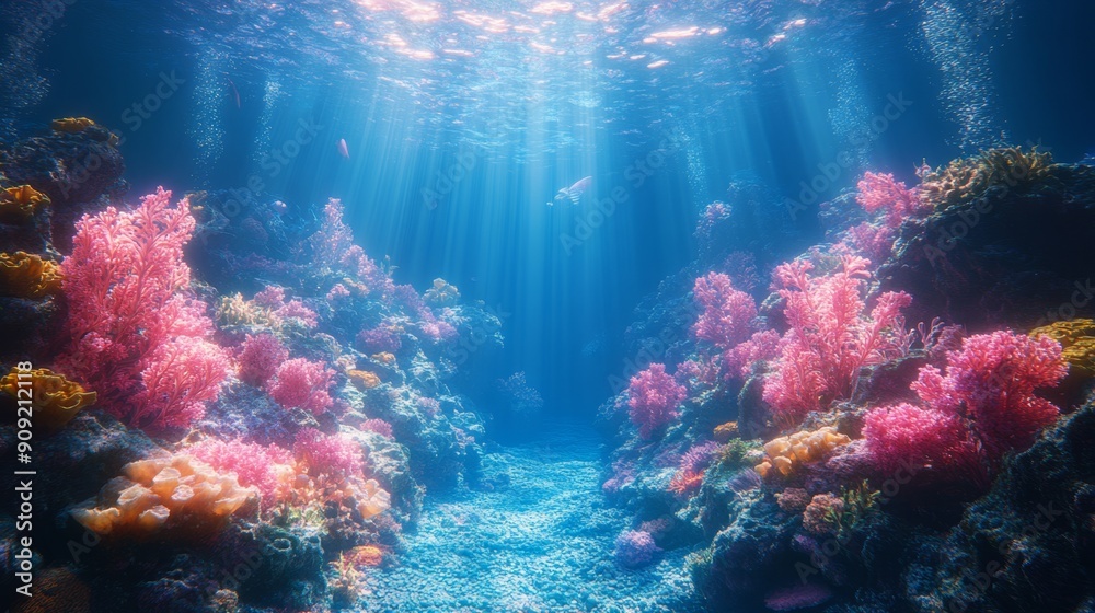 Vibrant underwater scene of a coral reef with colorful corals and fish. Ideal for marine life themes, ocean conservation, and nature backgrounds Vibrant underwater scene of a coral reef with colorful corals and fish. Ideal for marine life themes, ocean conservation, and nature backgrounds