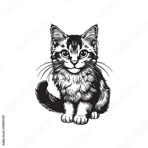 Cat Silhouette Vector Illustration