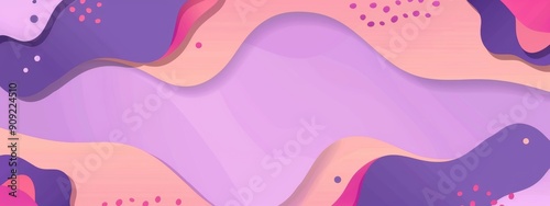 Cute pink purple pop art fun style poster banner background with empty space for mockup design.