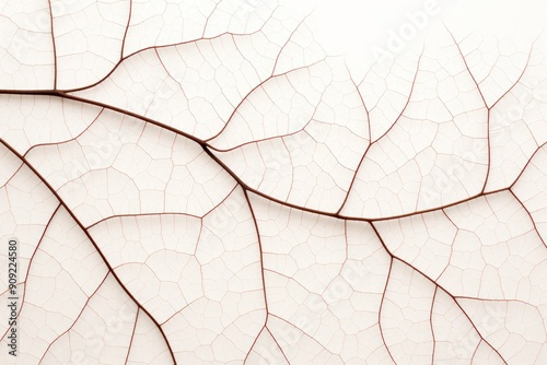 Close-up photo of a grape leaf. The veins resemble an intricate network of small rivers.