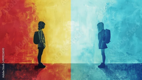 A student receiving praise for their achievements on one side