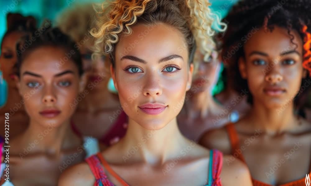 Un grupo de diferentes mujeres paradas juntas