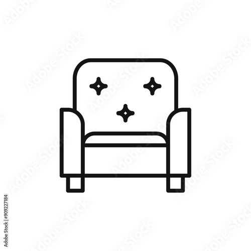 armchair icon isolated on white background