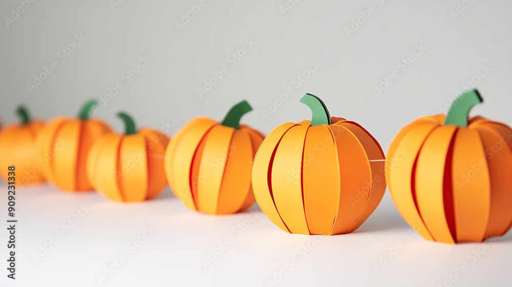 Fototapeta premium pumpkin garland for Halloween