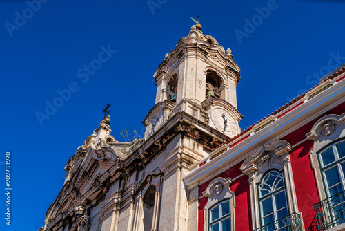Facade of the Church of St Francis of Paola, built in 1753 to the Catholic Order of Minima, in Lisbon, Portugal