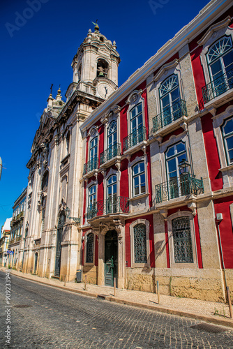 Facade of the Church of St Francis of Paola, built in 1753 to the Catholic Order of Minima, in Lisbon, Portugal
