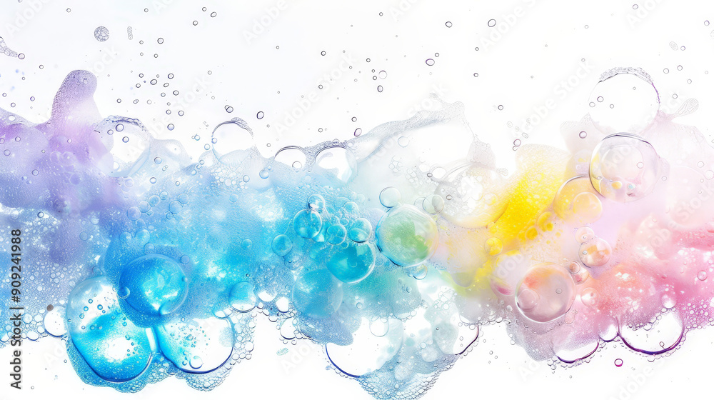 Fototapeta premium colorful soap foam bubbles
