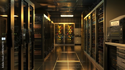 Secure Server Room with Advanced Protection Technology