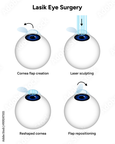 Lasik eye surgery steps procedure 