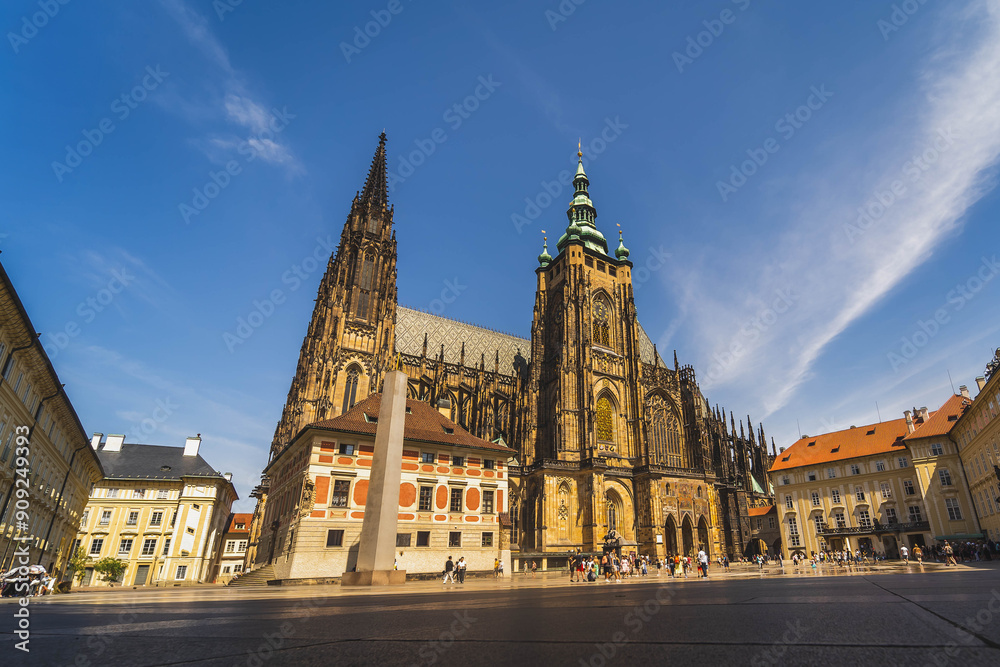St. Cathedral Vita in Prague. Sunny summer day. St. Cathedral Vita in Prague. Sunny summer day.
