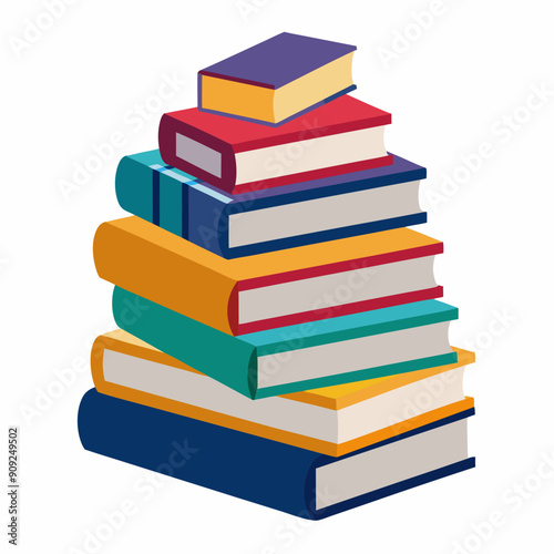 Beautiful books vector illustration 