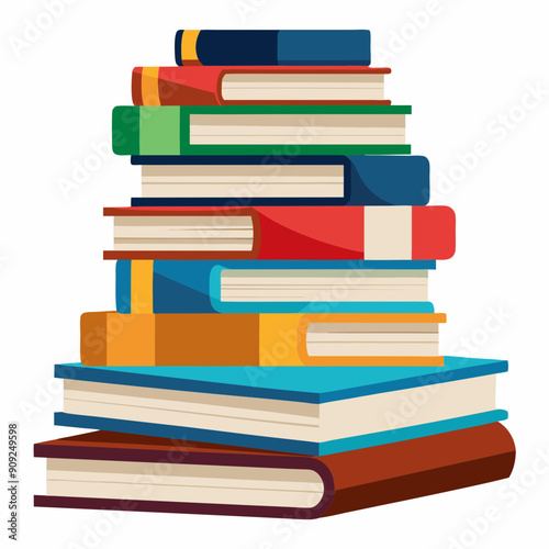 Beautiful books vector illustration 