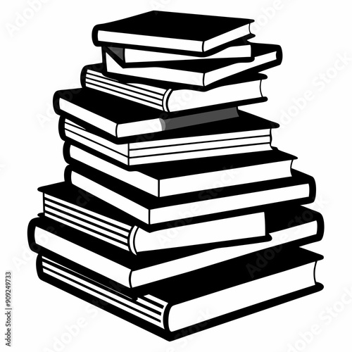 Beautiful books vector illustration 