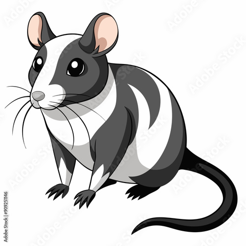 Beautiful rat vector illustration 