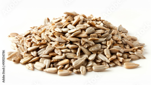 sunflower seeds isolated on white background