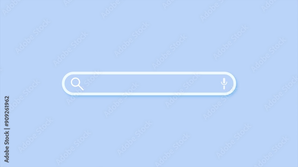 Minimal web search engine bar motion graphics with magnifying glass icon Minimal web search engine bar motion graphics with magnifying glass icon