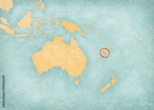 Map of Australasia - New Caledonia photo