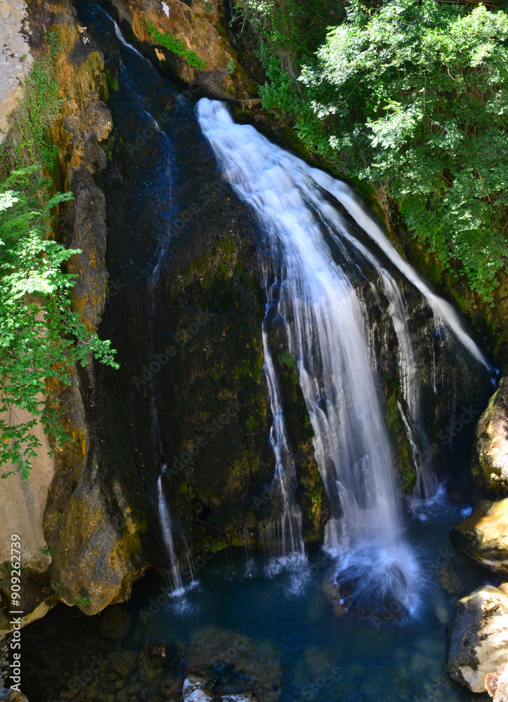 A view from Ulukaya Canyon and Waterfall in Ulus, Bartın, Turkey A view from Ulukaya Canyon and Waterfall in Ulus, Bartın, Turkey
