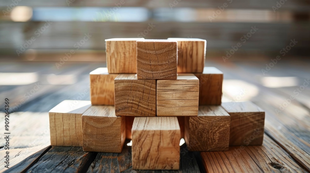 Wooden construction cubes Wooden construction cubes