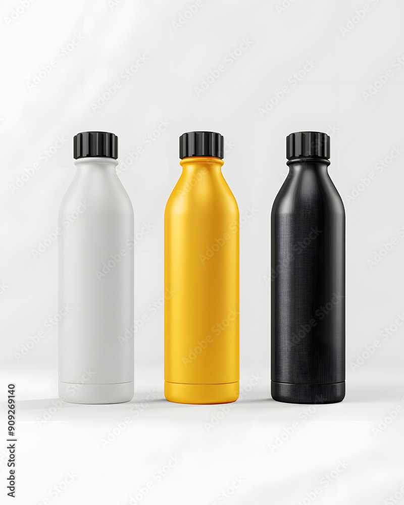 Assorted stainless steel water bottles with flip-top lids, in a variety of colors, ideal for active lifestyles and on-the-go hydration Assorted stainless steel water bottles with flip-top lids, in a variety of colors, ideal for active lifestyles and on-the-go hydration