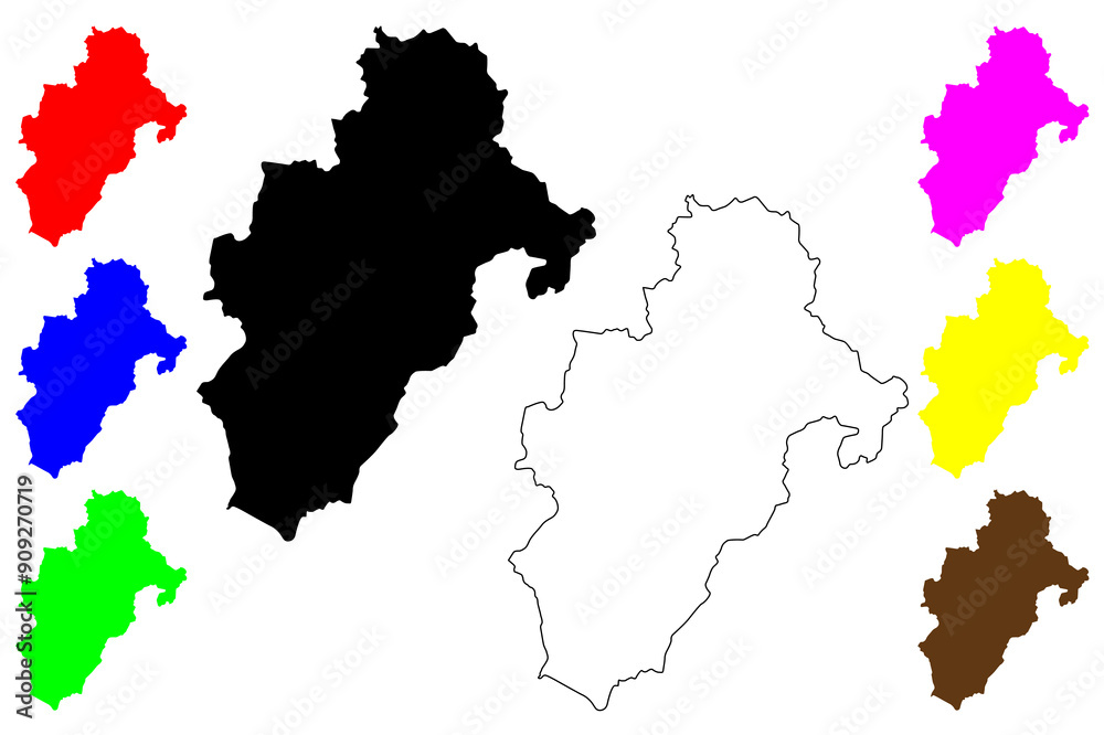 Department of Moquegua (Republic of Peru, Regions of Peru) map vector illustration, scribble sketch Moquegua map Department of Moquegua (Republic of Peru, Regions of Peru) map vector illustration, scribble sketch Moquegua map