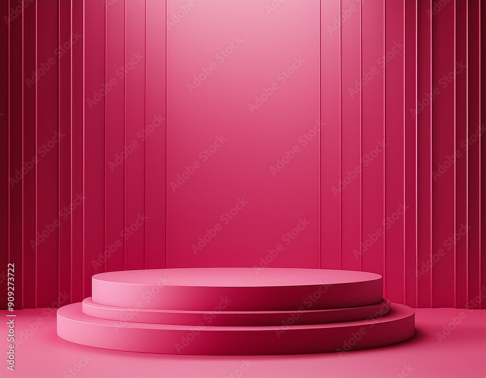 Abstract Pink Minimalist Cylinder Podium on Empty Pedestal D Render Abstract Pink Minimalist Cylinder Podium on Empty Pedestal D Render